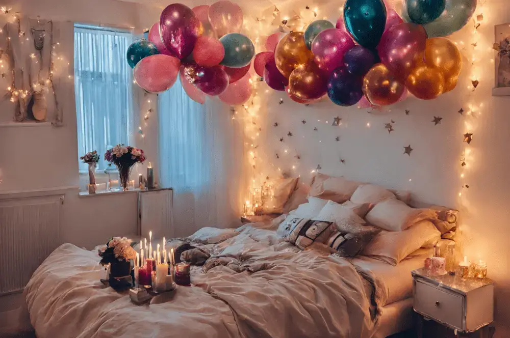 Birthday Bedroom Decorations Sparkle and shine