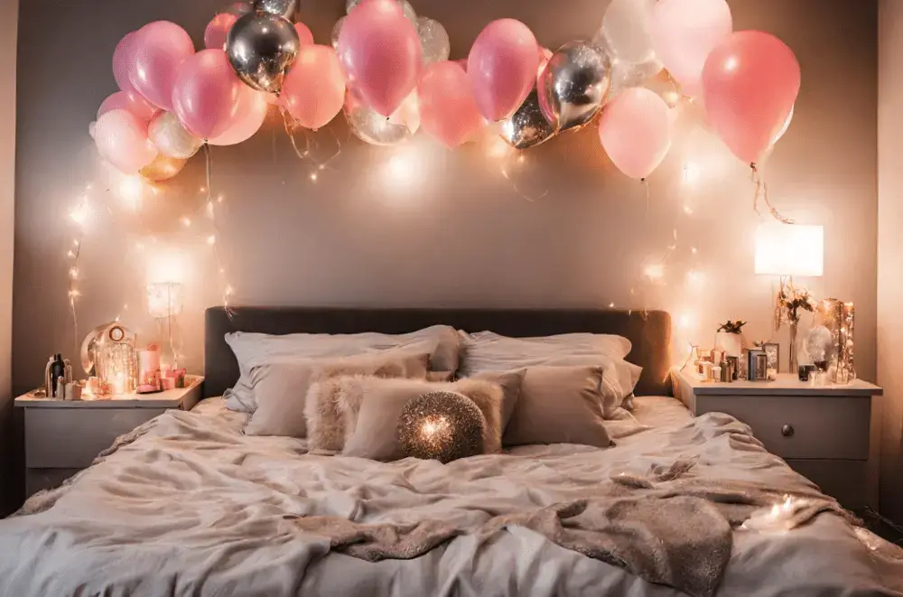 Birthday Bedroom Decorations Creative balloon arrangements