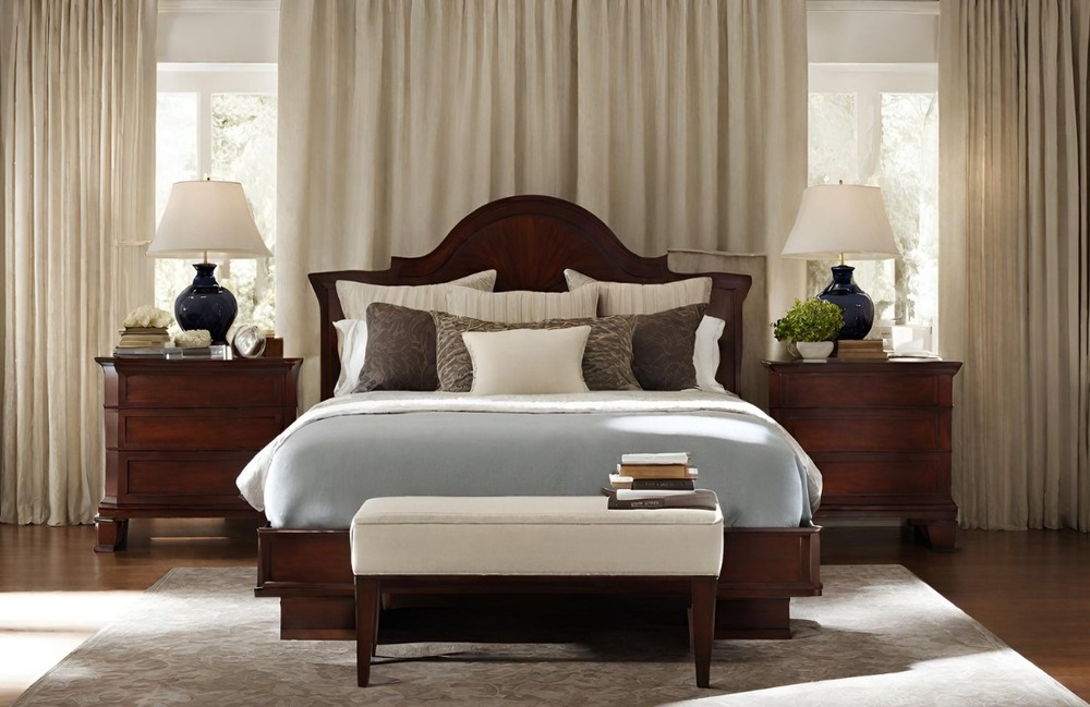 Accentuating with Mahogany Nightstands