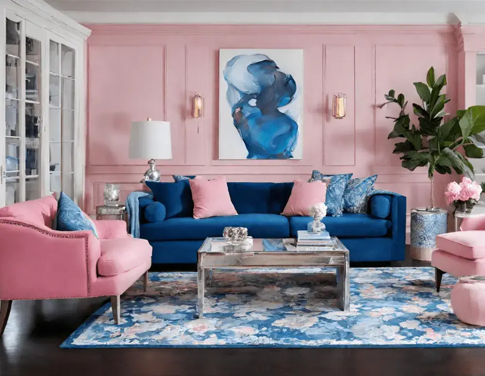 Blue and Pink Living Room Accessorize! Where the Magic Happens