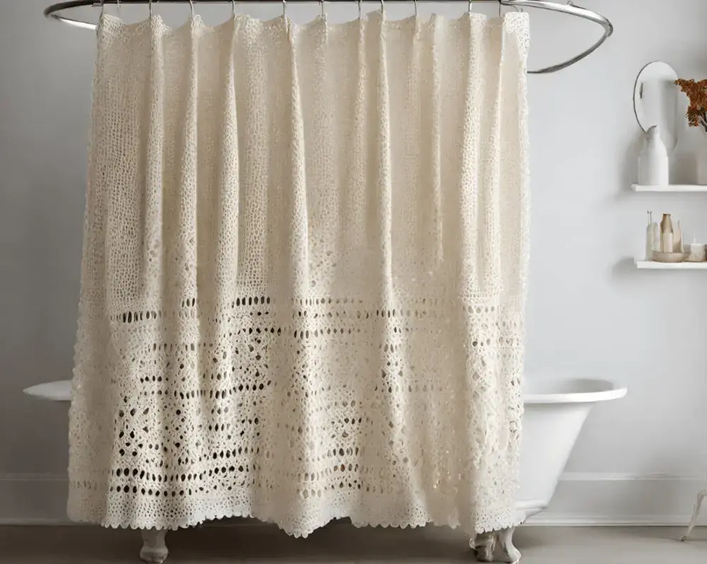 Crochet Shower Curtain
