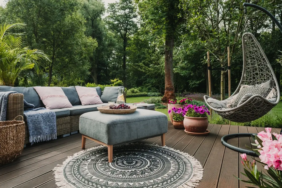 Use Outdoor Rugs or Mats to Define the Space