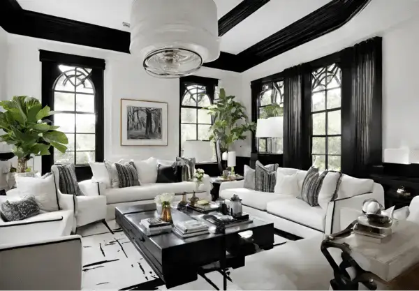  White Walls Black Trim Living Room Why this combination works so well